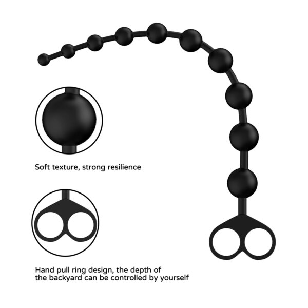 Long Anal Beads Butt Plug Prostate Massage Vaginal G-Spot Stimulator Sex Toy Unisex Adult 18 Masturbation Backyard Trainer