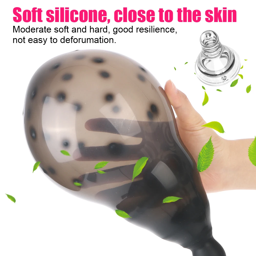 Spikes Inflatable Anal Beads For Women Vaginal Dilator Men Butt Plug Expander 18-52cm Big Dildos Female Masturbator Sex Toys 18