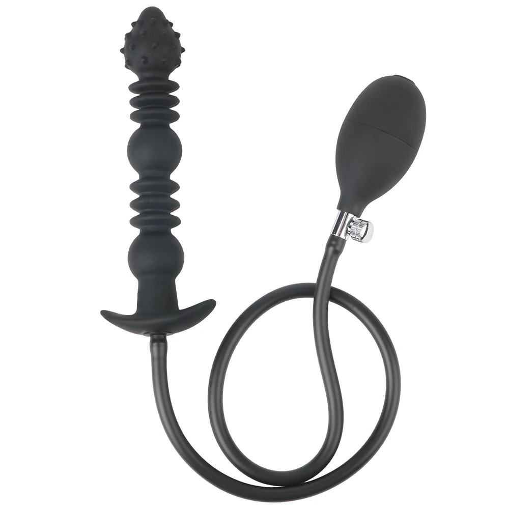 Spikes Inflatable Anal Beads For Women Vaginal Dilator Men Butt Plug Expander 18-52cm Big Dildos Female Masturbator Sex Toys 18