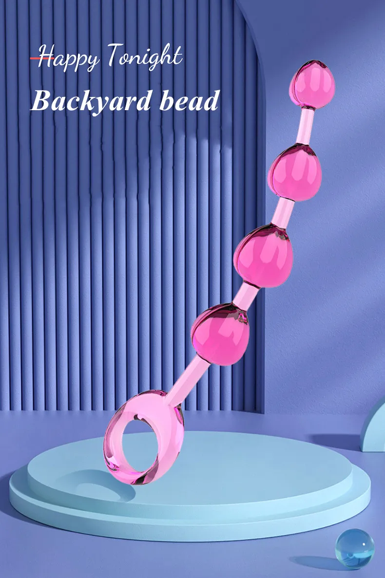 Anal Stimulator Ball Beads Butt Plug Masturbation Crystal Sex Toy for Beginners Man Women Couples Anus Masturbator  Massager