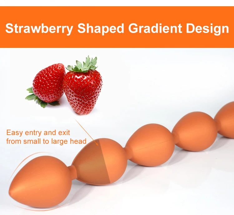 Devil Shapes Pull Ring Anal Plug Beads Strawberry Gradient Size Soft Liquid Silicone Material Anus Prostate Massage Masturbation Devil Shapes Pull Ring Anal Plug Beads Strawberry Gradient Size Soft Liquid Silicone Material Anus Prostate Massage Masturbation