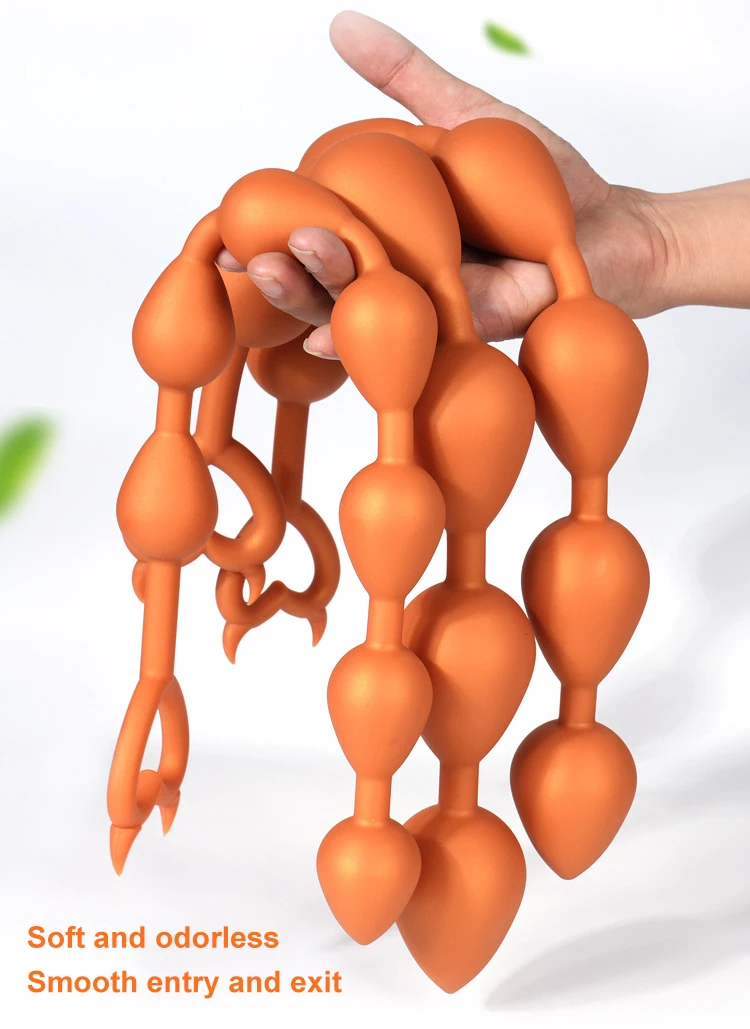 Devil Shapes Pull Ring Anal Plug Beads Strawberry Gradient Size Soft Liquid Silicone Material Anus Prostate Massage Masturbation Devil Shapes Pull Ring Anal Plug Beads Strawberry Gradient Size Soft Liquid Silicone Material Anus Prostate Massage Masturbation