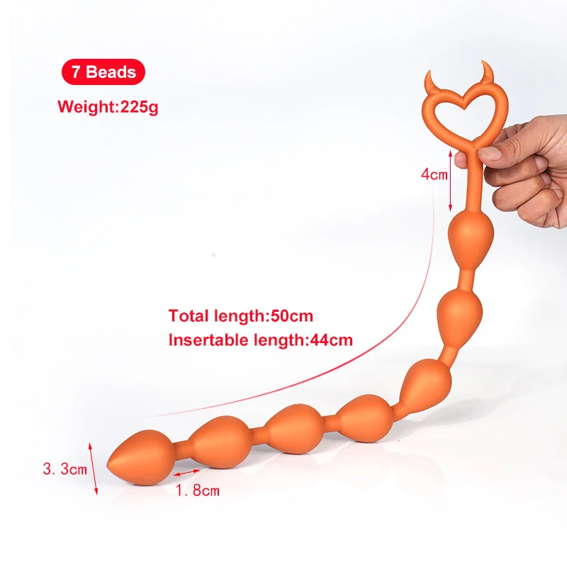 Devil Shapes Pull Ring Anal Plug Beads Strawberry Gradient Size Soft Liquid Silicone Material Anus Prostate Massage Masturbation Devil Shapes Pull Ring Anal Plug Beads Strawberry Gradient Size Soft Liquid Silicone Material Anus Prostate Massage Masturbation