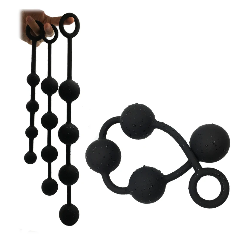 Anal Beads Sex Toys for Women Men Gay Buttplug Beads Long Butt Beads Vagina Clit Pull Ring Ball Anal Stimulator Sex Accessories
