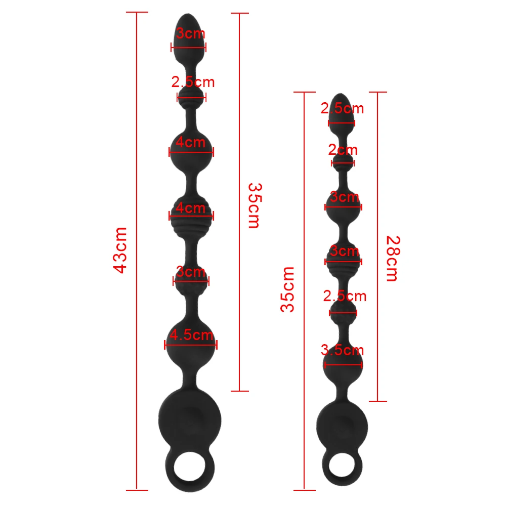 35/43cm Long Butt Plug Vibrators Anal Beads for Women Vaginal Balls Men Prostate Massager Sex Toys Couples Adults Games Erotic