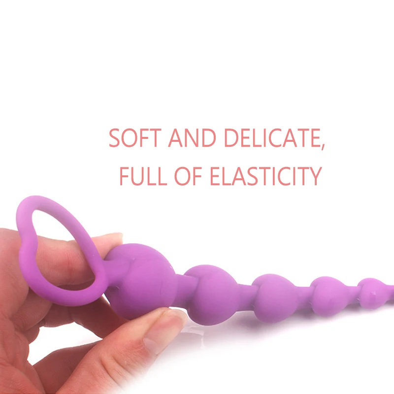 Heart beads Soft Anal Plug anus Toys Big  Balls Silicone G-Spot Stimulating Butt Plugs Adult Sex  Couple Sexy
