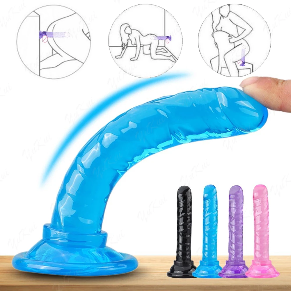 Realistic Dildos For Women First-Timer Sexy Toys For Couples Crystal Jelly Mini Penis Vagina Anal Butt Plug Female Masturbation Realistic Dildos For Women First-Timer Sexy Toys For Couples Crystal Jelly Mini Penis Vagina Anal Butt Plug Female Masturbation