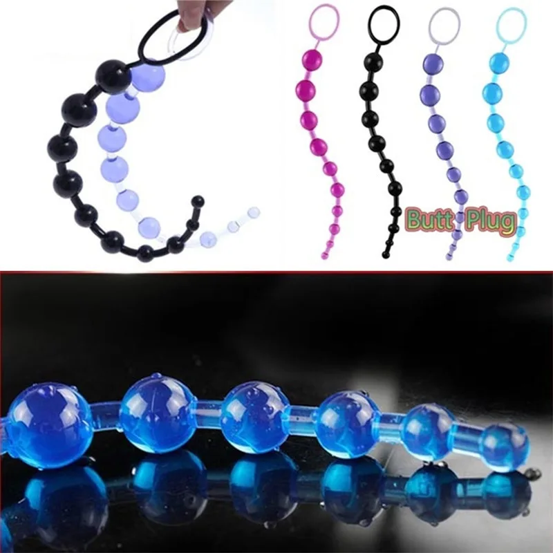 Anal Beads Sex Toys for Women Men Gay Buttplug Beads Long Butt Beads Vagina Clit Pull Ring Ball Anal Stimulator Sex Accessories