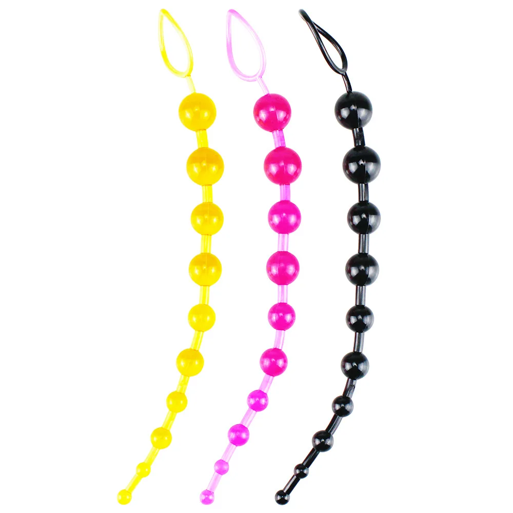 Anal Beads Sex Toys for Women Men Gay Buttplug Beads Long Butt Beads Vagina Clit Pull Ring Ball Anal Stimulator Sex Accessories