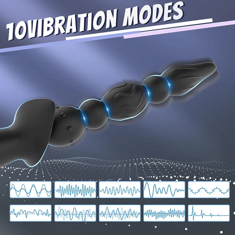 Vibrating Beads Butt Plugs Anal Vibrator For Men Long Orgasm Women Vagina Massage Clitoris Stimulator Sex Toys For Couple