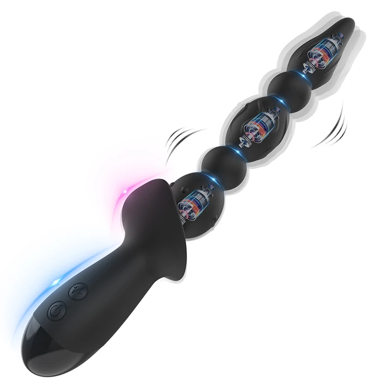 Vibrating Beads Butt Plugs Anal Vibrator For Men Long Orgasm Women Vagina Massage Clitoris Stimulator Sex Toys For Couple