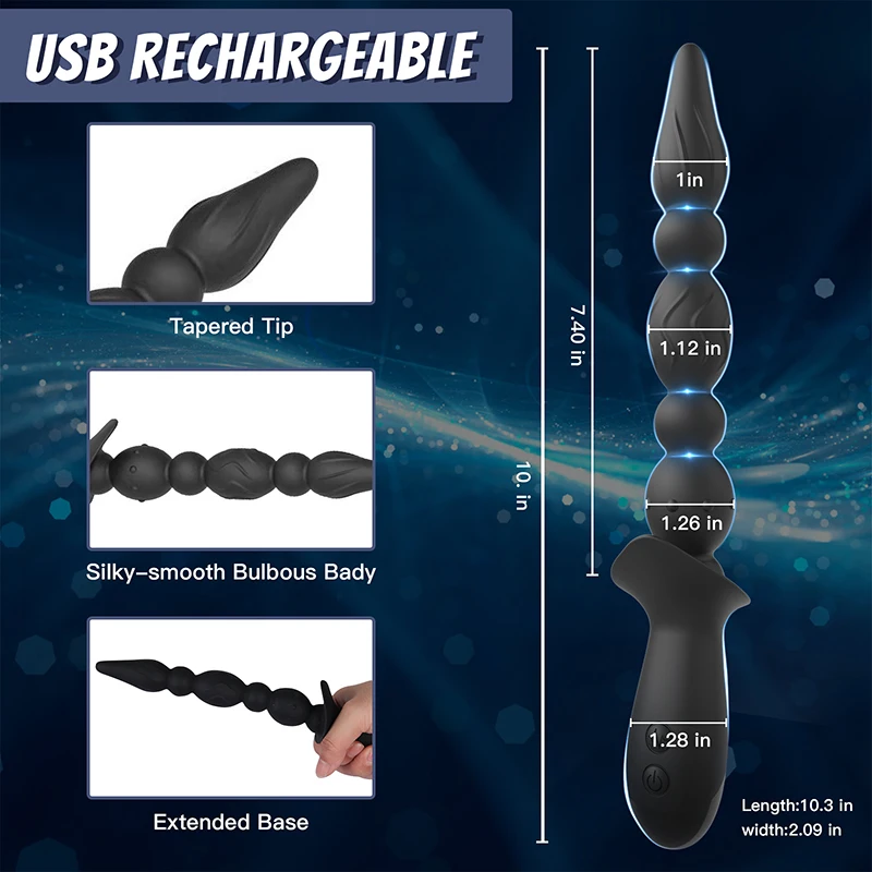 Vibrating Beads Butt Plugs Anal Vibrator For Men Long Orgasm Women Vagina Massage Clitoris Stimulator Sex Toys For Couple
