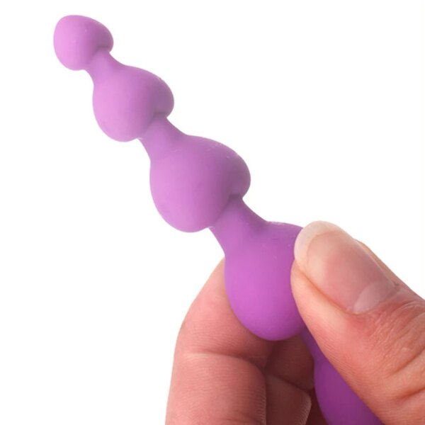 Heart beads Soft Anal Plug anus Toys Big  Balls Silicone G-Spot Stimulating for Couples Butt Plugs Adult Sexy anal Masturbator