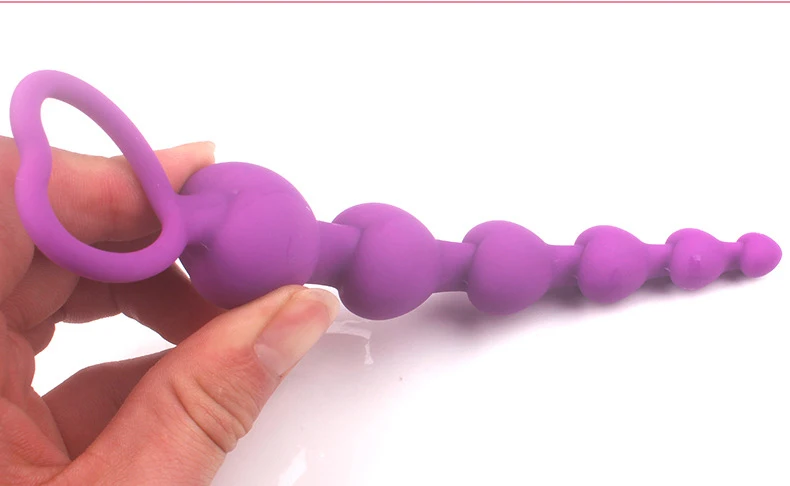 Heart beads Soft Anal Plug anus Toys Big Balls Silicone G-Spot Stimulating for Couples Butt Plugs Adult Sexy anal Masturbator