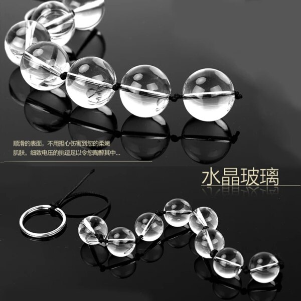 Glass Anal Beads Vaginal Balls Anal Plug Butt Plug Sex Toys for couples Dilatador Chain Bead Vagina Plug Erotic Sex Game Product