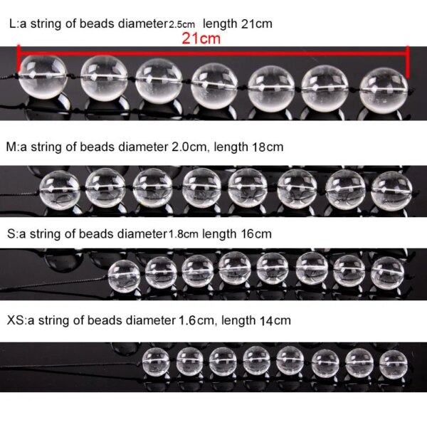 Glass Anal Beads Vaginal Balls Anal Plug Butt Plug Sex Toys for couples Dilatador Chain Bead Vagina Plug Erotic Sex Game Product