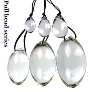 Glass Backyard Pull Beads Vaginal Ball Butt Plug Oval Beads Anal Plug Masturbator Couple Flirting Anal Dilation For Woman Men