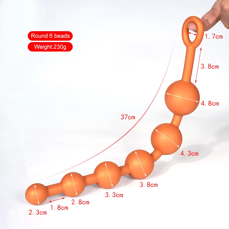 New Model Round Eggs And Water Droplet Shape Anal Plug Sex Toys Progressive Anal Dilator From Small To Large Anus Six Beads