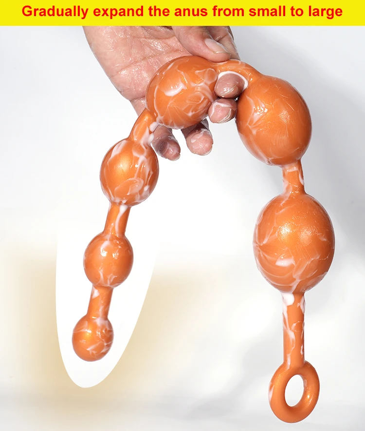 New Model Round Eggs And Water Droplet Shape Anal Plug Sex Toys Progressive Anal Dilator From Small To Large Anus Six Beads