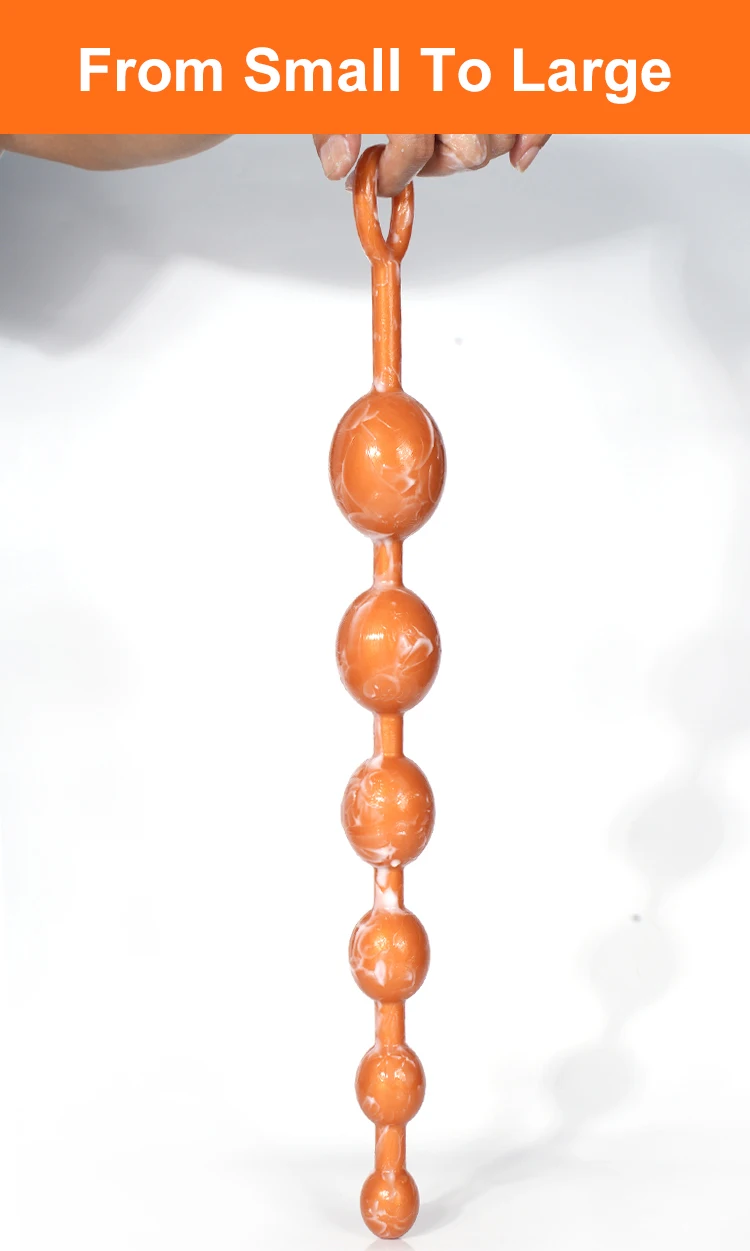 New Model Round Eggs And Water Droplet Shape Anal Plug Sex Toys Progressive Anal Dilator From Small To Large Anus Six Beads