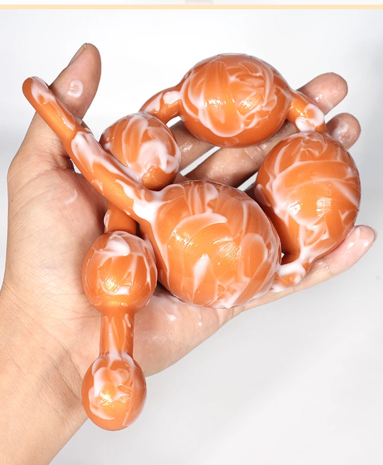 New Model Round Eggs And Water Droplet Shape Anal Plug Sex Toys Progressive Anal Dilator From Small To Large Anus Six Beads