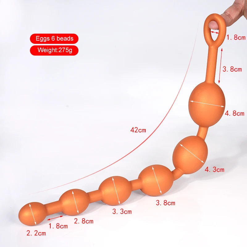 New Model Round Eggs And Water Droplet Shape Anal Plug Sex Toys Progressive Anal Dilator From Small To Large Anus Six Beads