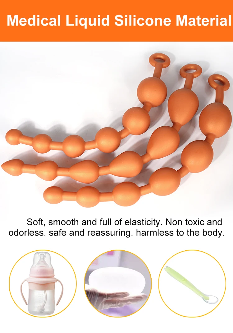 New Model Round Eggs And Water Droplet Shape Anal Plug Sex Toys Progressive Anal Dilator From Small To Large Anus Six Beads
