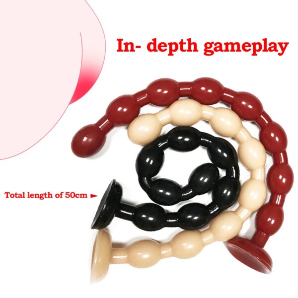 50cm Super Long Anal Beads Soft Huge Anal Plug Ass Dilator Anal Trainer Men Prostate Massager Dildo Anus Sex Toys For Women Men