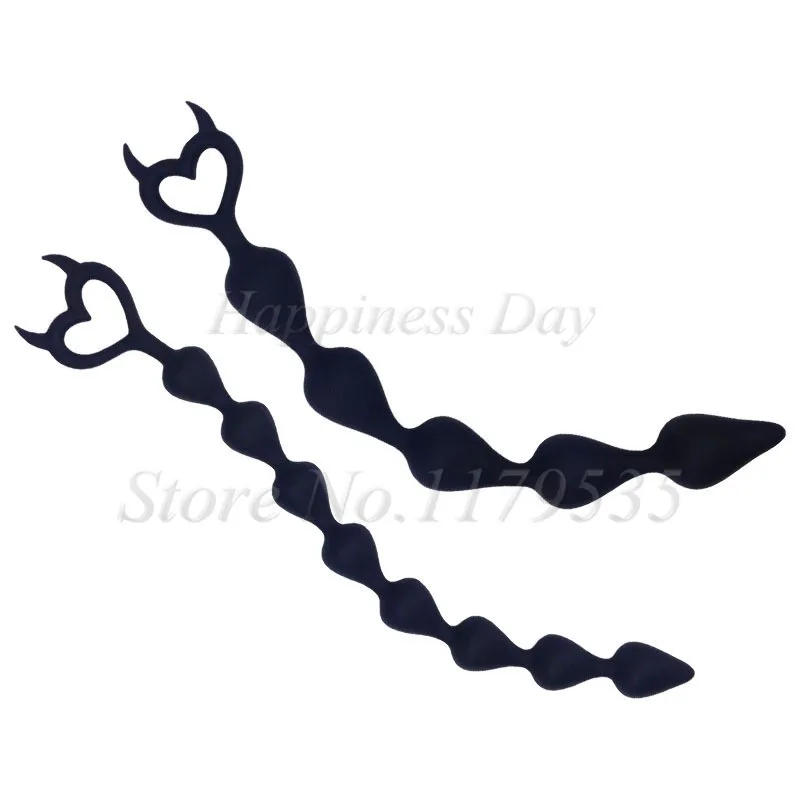 Unisex Anal Ball Butt Plug Large Size Black Anal Beads Silicone Anal Sex Toy Male Prostate Massager Anus Masturbation Erotic Toy