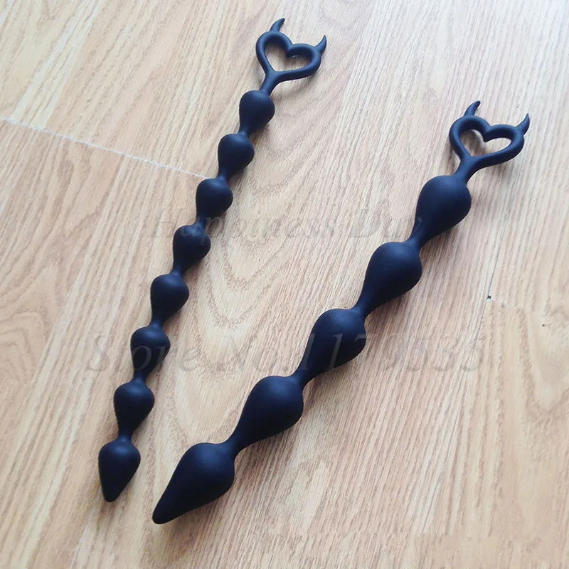 Unisex Anal Ball Butt Plug Large Size Black Anal Beads Silicone Anal Sex Toy Male Prostate Massager Anus Masturbation Erotic Toy