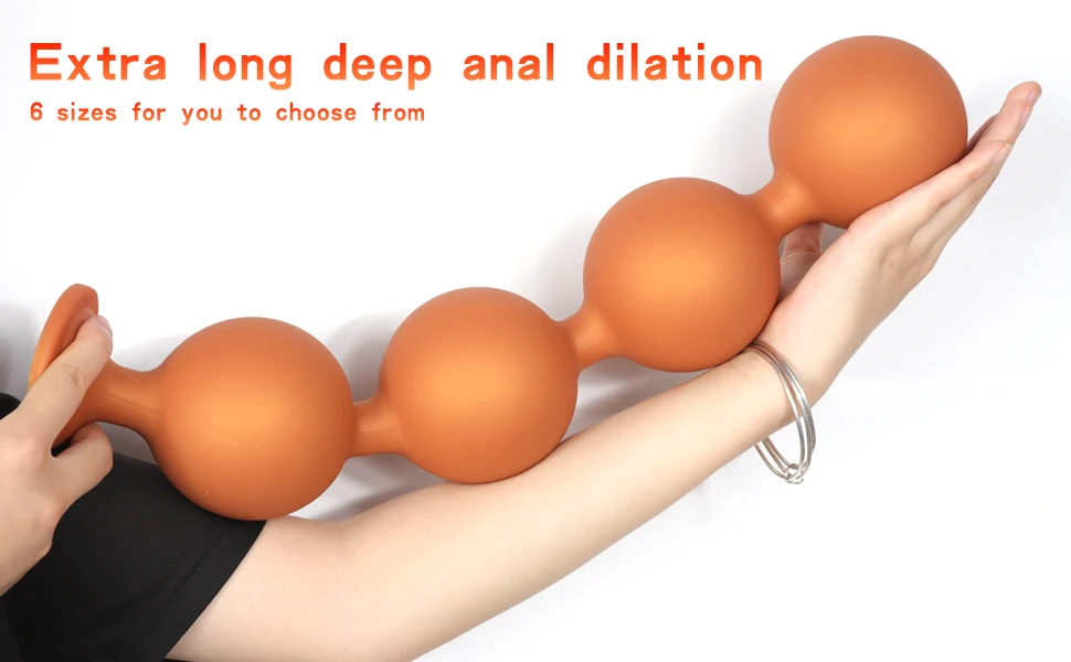 66cm Super Long Anal Beads Anal Plug Prostate Massage Big Butt Plug Vaginal Balls Anal Stimulation Pull Bead Dildo Deep Anal Toy