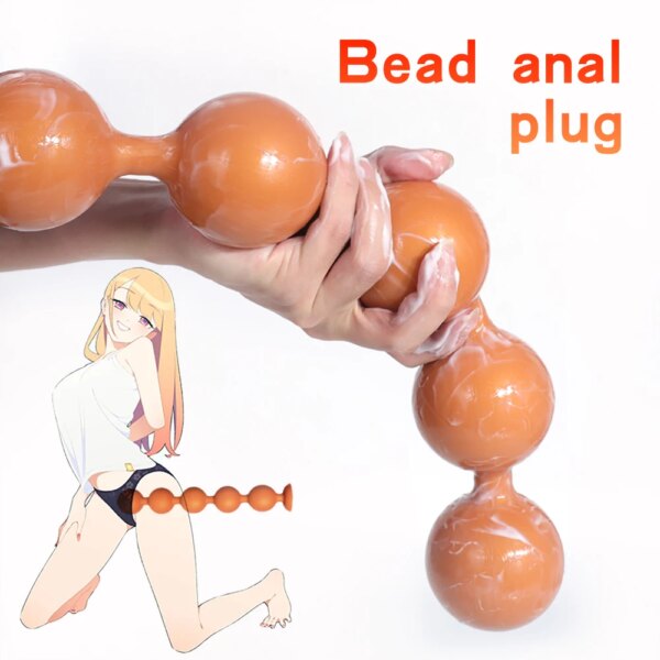 66cm Super Long Anal Beads Anal Plug Prostate Massage Big Butt Plug Vaginal Balls Anal Stimulation Pull Bead Dildo Deep Anal Toy