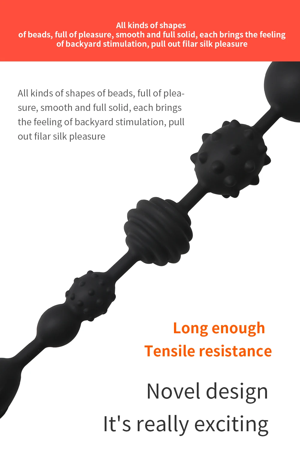 66cm Super Long Anal Beads Anal Plug Prostate Massage Big Butt Plug Vaginal Balls Anal Stimulation Pull Bead Dildo Deep Anal Toy