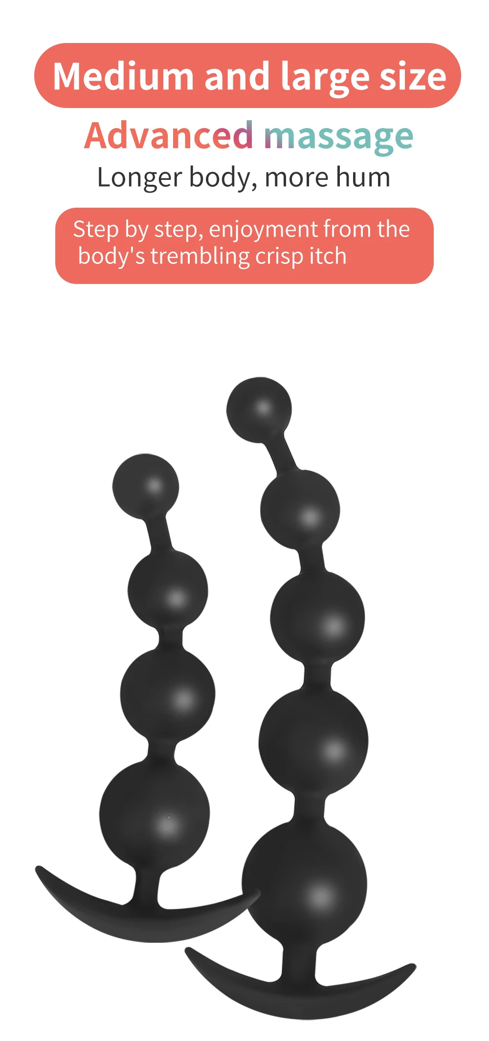 Silicone Anal Beads Long Butt Plug Prostate Massage Anal Stimulation Vaginal Balls Adult Sex Toys For Men Women Masturbation