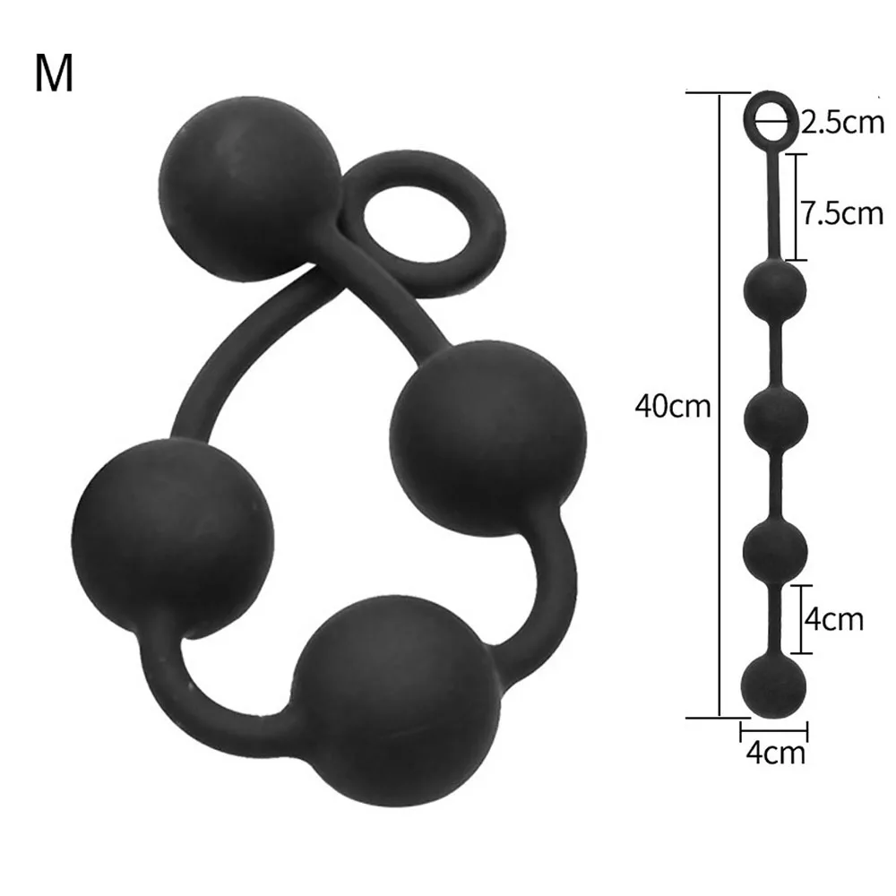 Silicone Anal Beads Long Butt Plug Prostate Massage Anal Stimulation Vaginal Balls Adult Sex Toys For Men Women Masturbation