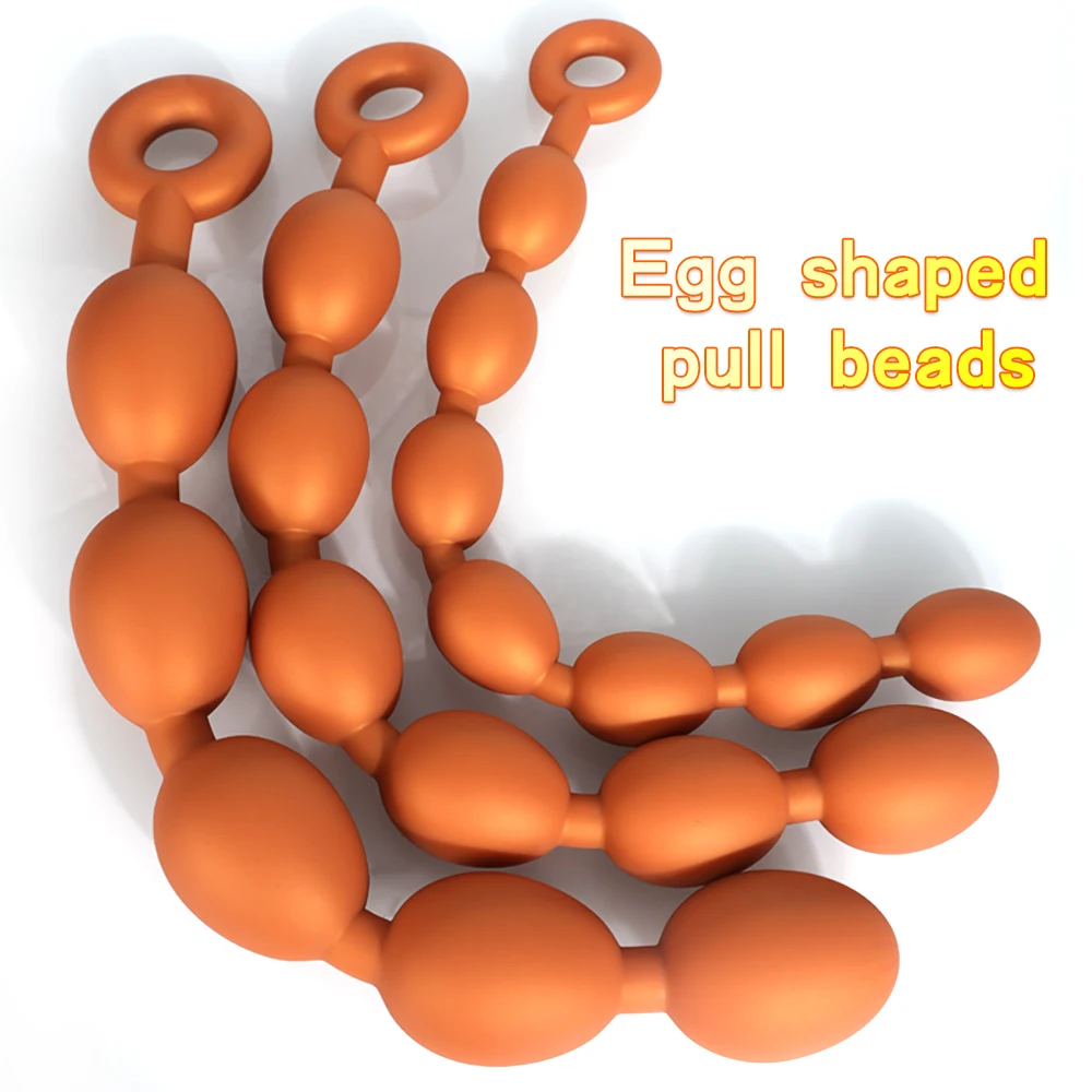 Silicone Anal Beads Long Butt Plug Prostate Massage Anal Stimulation Vaginal Balls Adult Sex Toys For Men Women Masturbation