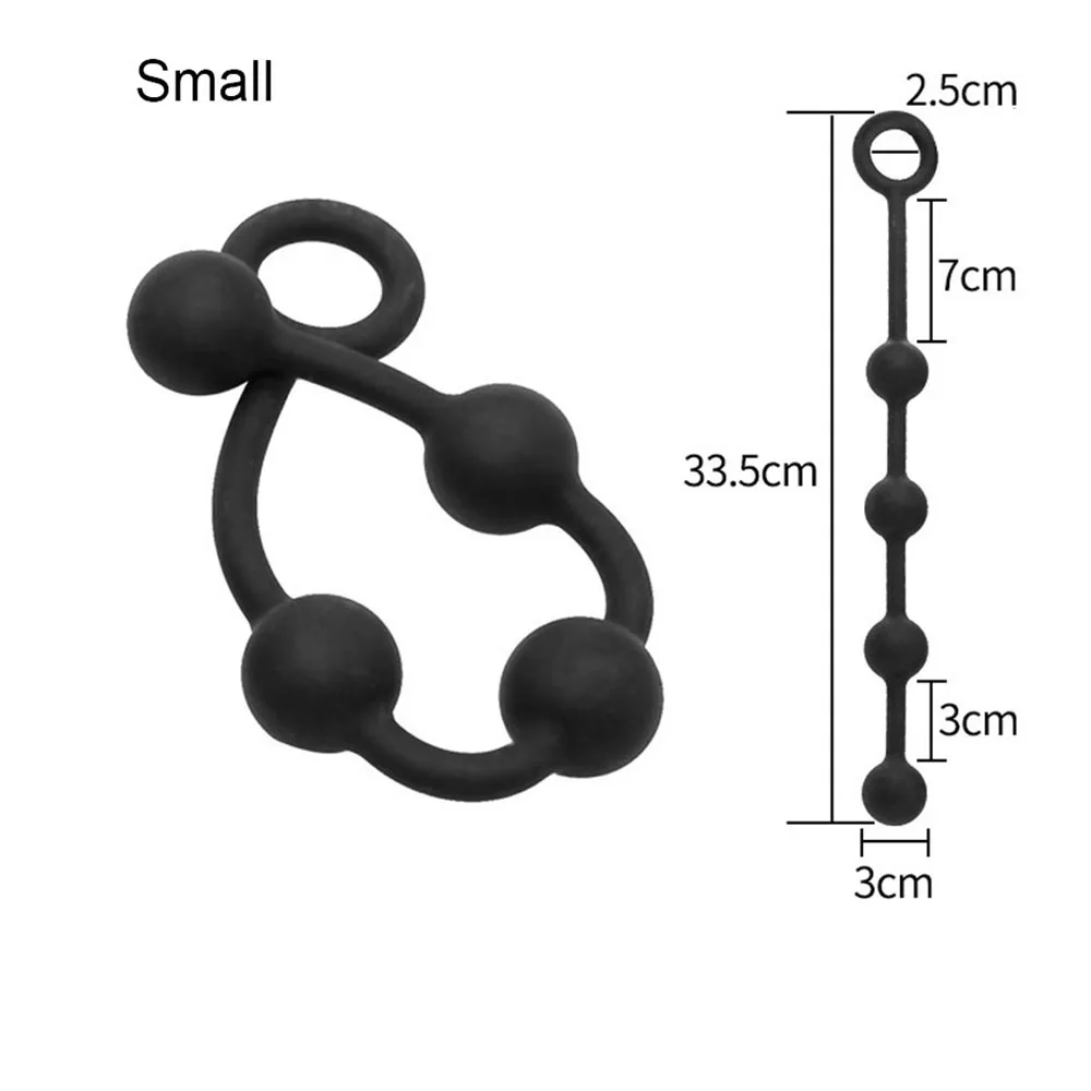 Silicone Anal Beads Long Butt Plug Prostate Massage Anal Stimulation Vaginal Balls Adult Sex Toys For Men Women Masturbation