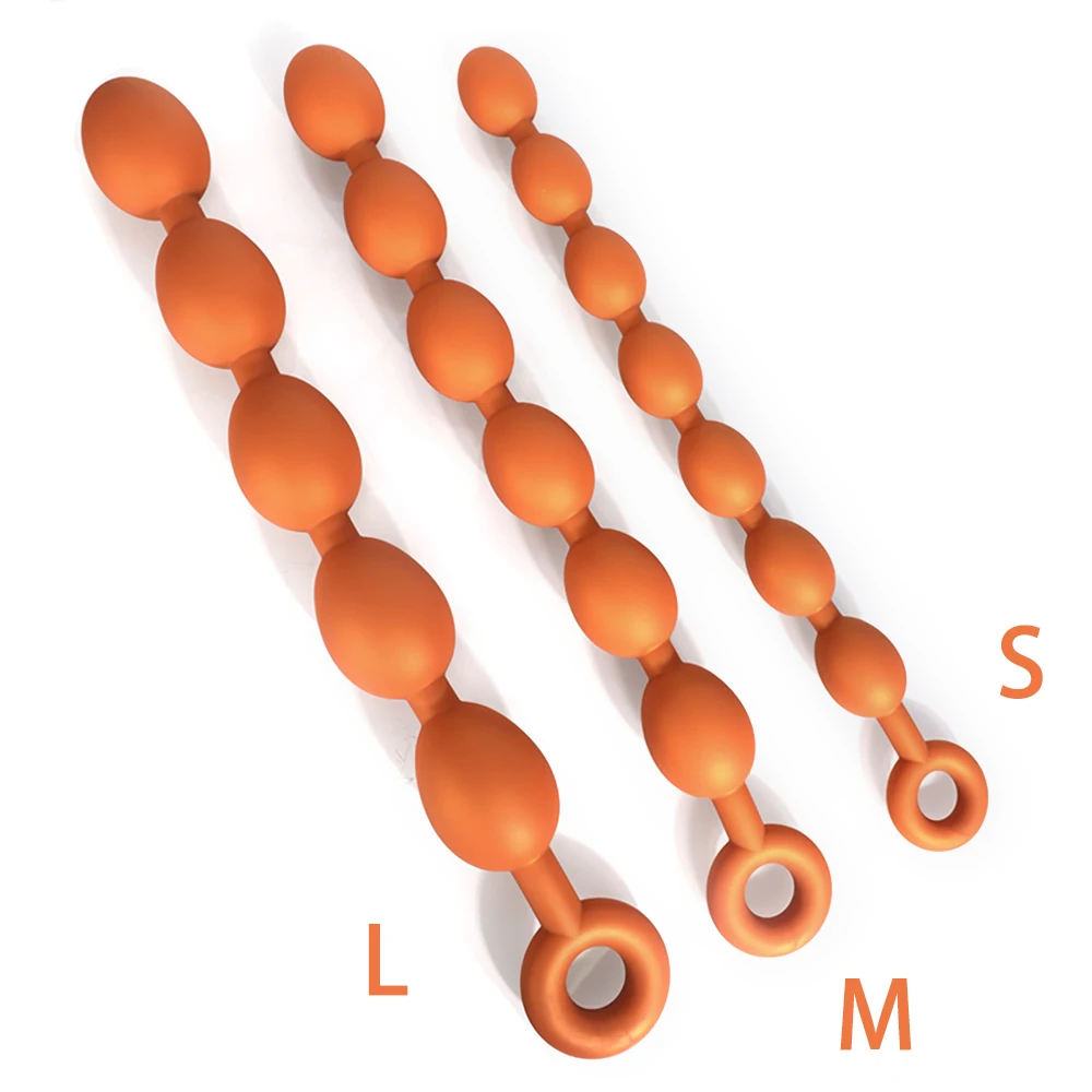 Silicone Anal Beads Long Butt Plug Prostate Massage Anal Stimulation Vaginal Balls Adult Sex Toys For Men Women Masturbation