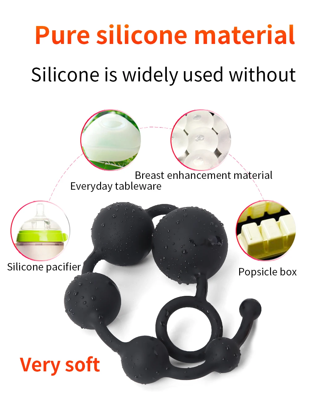 Silicone Anal Beads Long Butt Plug Prostate Massage Anal Stimulation Vaginal Balls Adult Sex Toys For Men Women Masturbation