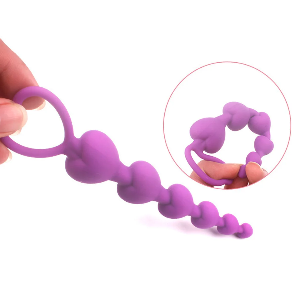 Silicone Anal Beads Long Butt Plug Prostate Massage Anal Stimulation Vaginal Balls Adult Sex Toys For Men Women Masturbation