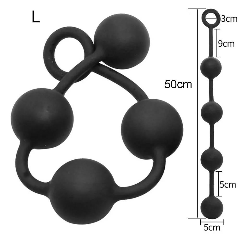 Silicone Anal Beads Long Butt Plug Prostate Massage Anal Stimulation Vaginal Balls Adult Sex Toys For Men Women Masturbation