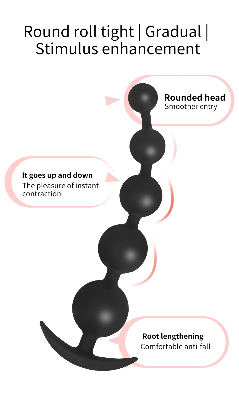 Silicone Anal Beads Long Butt Plug Prostate Massage Anal Stimulation Vaginal Balls Adult Sex Toys For Men Women Masturbation