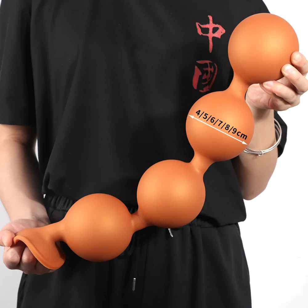 Silicone Anal Beads Long Butt Plug Prostate Massage Anal Stimulation Vaginal Balls Adult Sex Toys For Men Women Masturbation