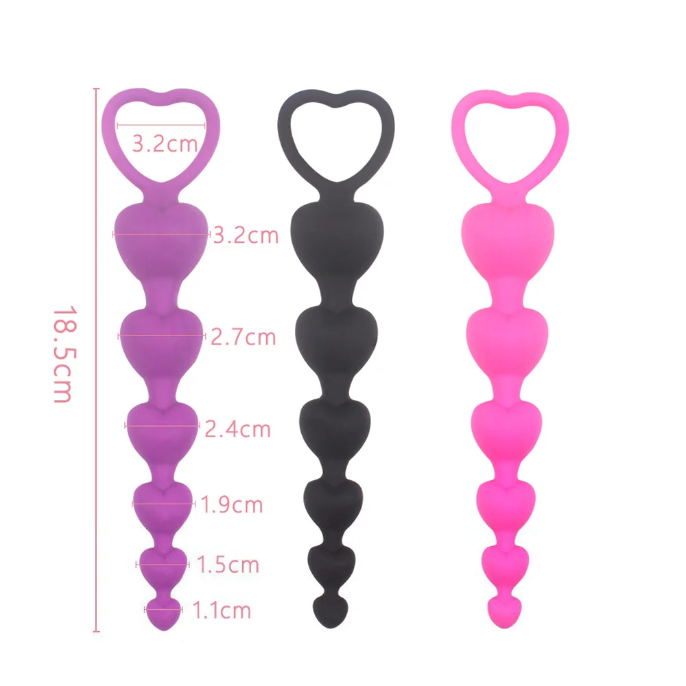 Silicone Anal Beads Long Butt Plug Prostate Massage Anal Stimulation Vaginal Balls Adult Sex Toys For Men Women Masturbation
