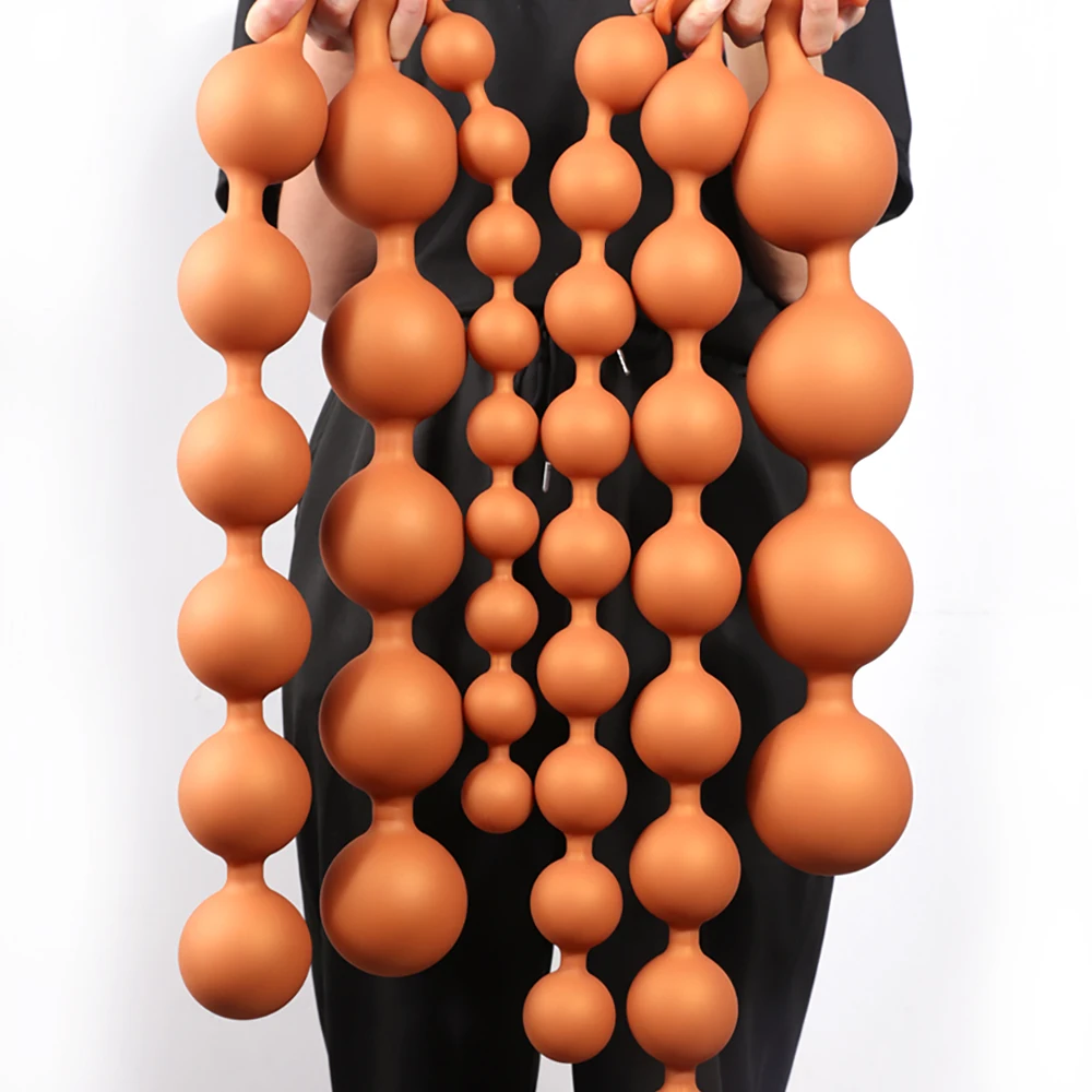 Silicone Anal Beads Long Butt Plug Prostate Massage Anal Stimulation Vaginal Balls Adult Sex Toys For Men Women Masturbation