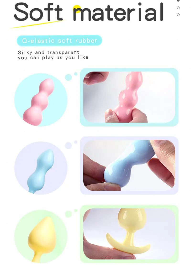 10 beads Soft Rubber Anal Plug Beads Long Orgasm Vagina Clit Pull Ring Ball Butt Toys Adults Women Stimulator Sex Accessories