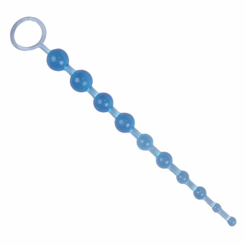 10 beads Soft Rubber Anal Plug Beads Long Orgasm Vagina Clit Pull Ring Ball Butt Toys Adults Women Stimulator Sex Accessories