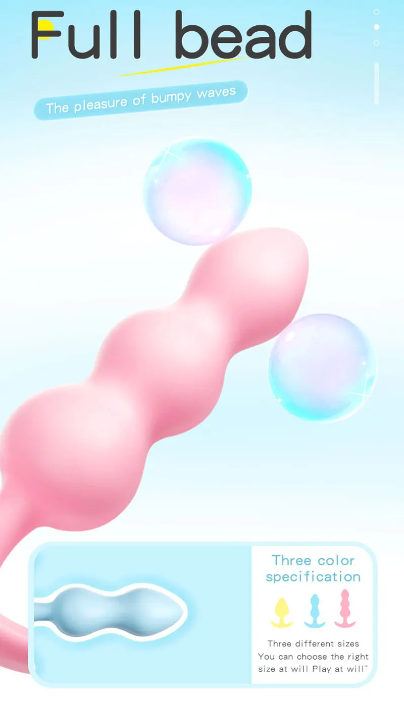 10 beads Soft Rubber Anal Plug Beads Long Orgasm Vagina Clit Pull Ring Ball Butt Toys Adults Women Stimulator Sex Accessories