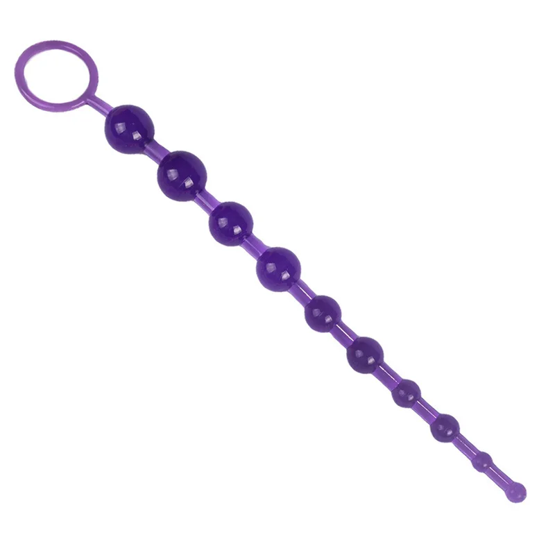 10 beads Soft Rubber Anal Plug Beads Long Orgasm Vagina Clit Pull Ring Ball Butt Toys Adults Women Stimulator Sex Accessories