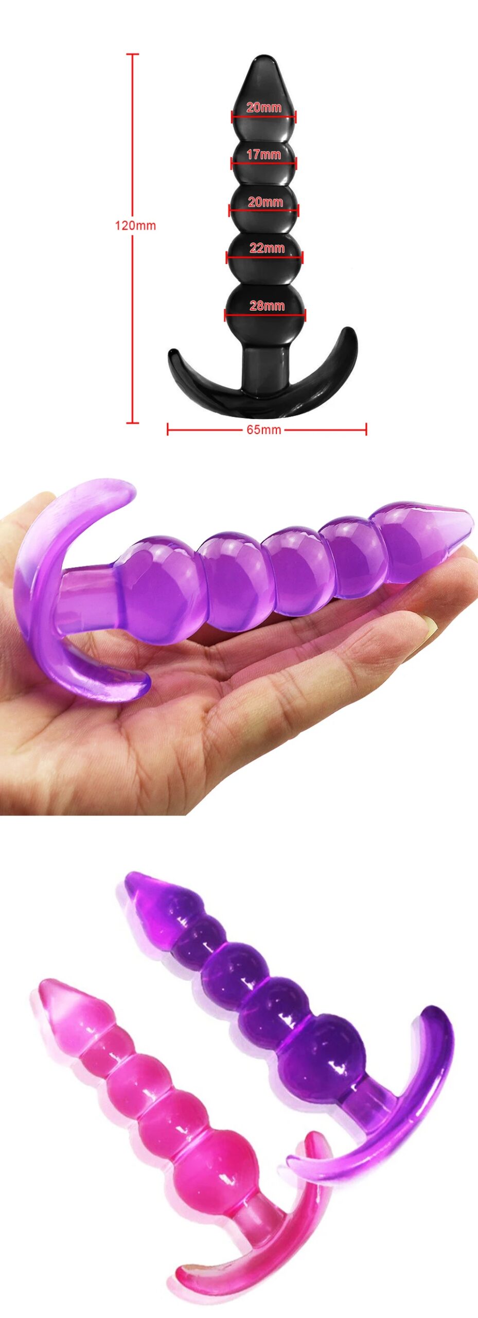 Bdsm Adult Games Masturbation Goods Silica Gel Anal Pull Beads Stimulator Massager Butt Plugs Erotic Toys In Couple Sex Shop